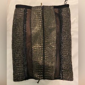 Black and gold Byron Lars Mettalic skirt